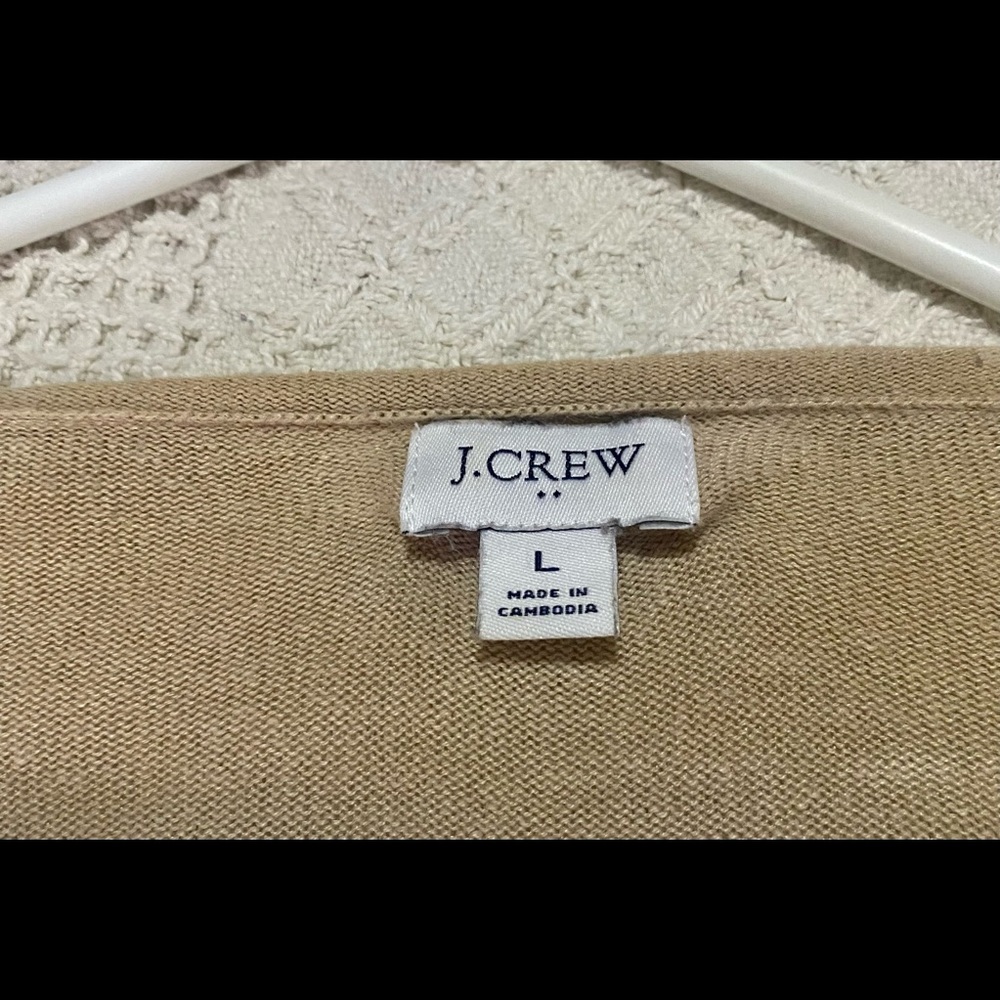 Large J. Crew tunic sweater with side button details
